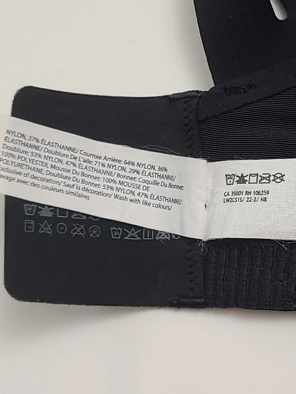 Lululemon AirSupport Bra High Support Sports Bra Size 36DDD Black EUC!